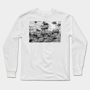 Swan Love B&W Long Sleeve T-Shirt